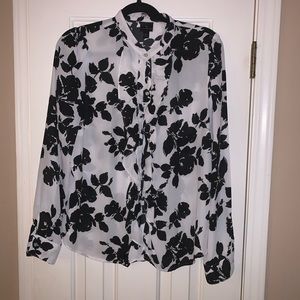 Black and White Blouse